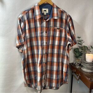 Dakota Grizzly Casual Men's Short Sleeve Button-up Plaid Shirt XXL
